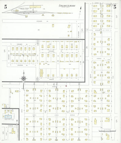 Sanborn Fire Insurance Map from Crossett, Ashley County, Arkansas (1943), Sheet #0005 - Complete Map Set gallery image, historic Sanborn map, vintage wall art, Arkansas Arkansas