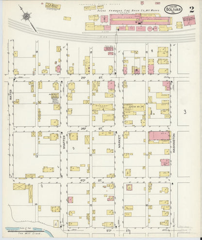 Sanborn Fire Insurance Map from Bolivar, Westmoreland County, Pennsylvania (1915), Sheet #0002 - Complete Map Set gallery image, historic Sanborn map, vintage wall art, Indiana Indiana