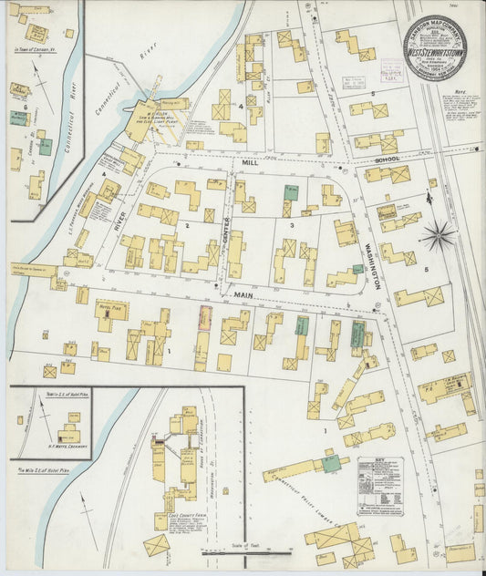 Sanborn Fire Insurance Map from West Stewartstown, Coos County, New Hampshire. (1904) – Historic Sanborn Fire Insurance Map Print