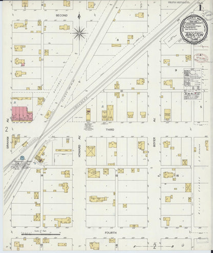Sanborn Fire Insurance Map from Brockton, Edgar County, Illinois (1899), Sheet #0001 - Complete Map Set gallery image, historic Sanborn map, vintage wall art, Illinois Illinois