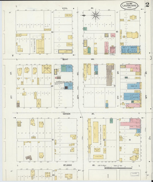 Sanborn Fire Insurance Map from Las Animas, Bent County, Colorado (1906), Sheet #0002 - Historic Sanborn Fire Insurance Map Print, vintage old map wall art, antique decor, genealogy gift, Colorado Colorado map