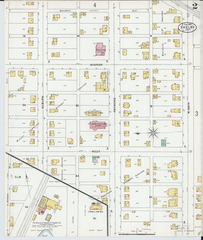 Sanborn Fire Insurance Map from Shelby, Richland County, Ohio (1899), Sheet #0002 - Historic Sanborn Fire Insurance Map Print, vintage old map wall art, antique decor, genealogy gift, Ohio Ohio map