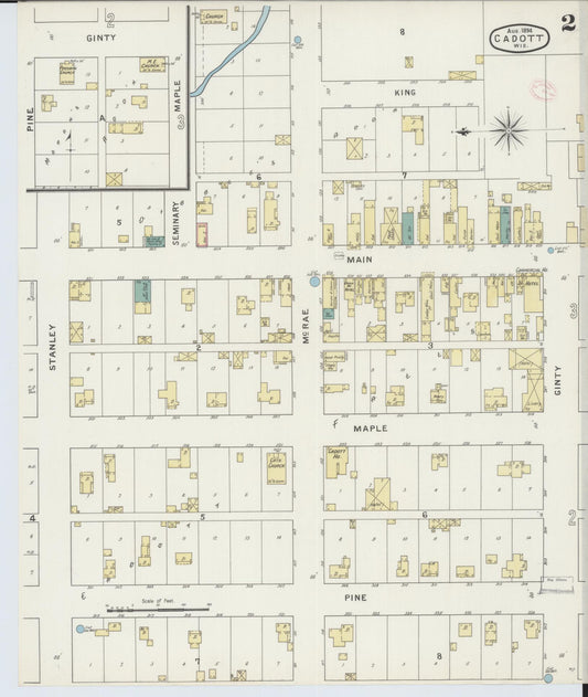 Sanborn Fire Insurance Map from Cadott, Chippewa County, Wisconsin (1894), Sheet #0002 - Historic Sanborn Fire Insurance Map Print, vintage old map wall art, antique decor, genealogy gift, Wisconsin Wisconsin map