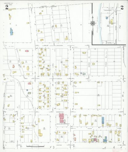 Sanborn Fire Insurance Map from Lewiston, Niagara County, New York (1940), Sheet #0002 - Complete Map Set gallery image, historic Sanborn map, vintage wall art, New York New York