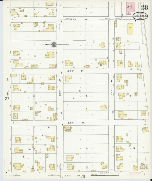 Sanborn Fire Insurance Map from Columbus, Lowndes County, Mississippi (1910), Sheet #0028 - Historic Sanborn Fire Insurance Map Print, vintage old map wall art, antique decor, genealogy gift, Mississippi Mississippi map