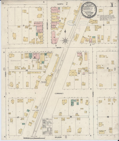 Sanborn Fire Insurance Map from Peotone, Will County, Illinois (1898), Sheet #0001 - Historic Sanborn Fire Insurance Map Print, vintage old map wall art, antique decor, genealogy gift, Illinois Illinois map