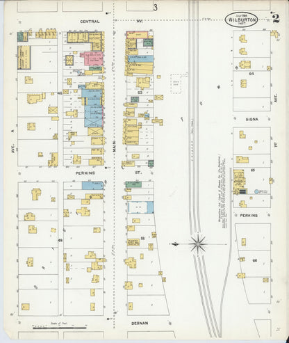 Sanborn Fire Insurance Map from Wilburton, Latimer County, Oklahoma (1904), Sheet #0002 - Complete Map Set gallery image, historic Sanborn map, vintage wall art, Oklahoma Oklahoma