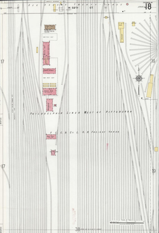 Sanborn Fire Insurance Map from Chicago, Cook County, Illinois (1920), Sheet #0018 - Historic Sanborn Fire Insurance Map Print, vintage old map wall art, antique decor, genealogy gift, Illinois Illinois map