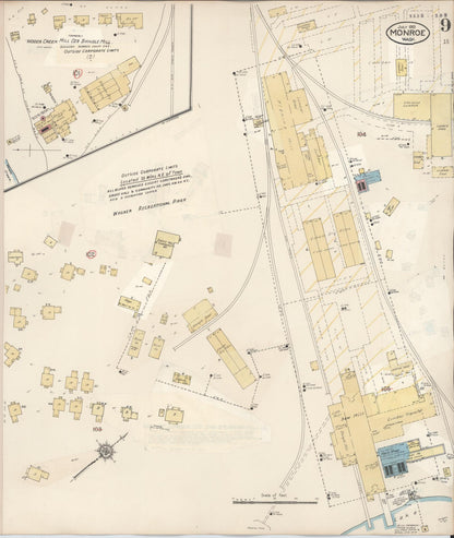 Sanborn Fire Insurance Map from Monroe, Snohomish County, Washington (1942), Sheet #0009 - Complete Map Set gallery image, historic Sanborn map, vintage wall art, Washington Washington