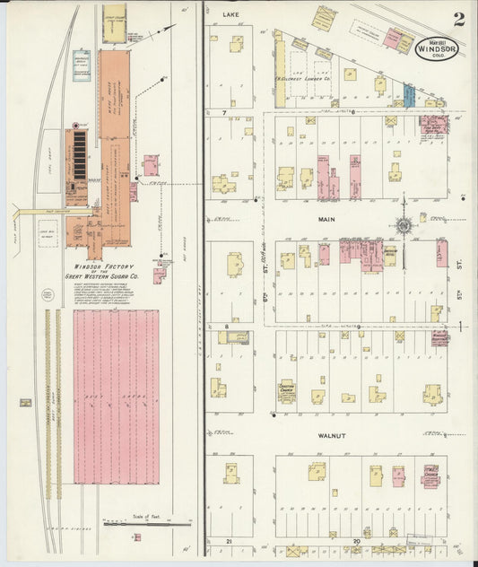 Sanborn Fire Insurance Map from Windsor, Weld County, Colorado (1911), Sheet #0002 - Historic Sanborn Fire Insurance Map Print, vintage old map wall art, antique decor, genealogy gift, Colorado Colorado map