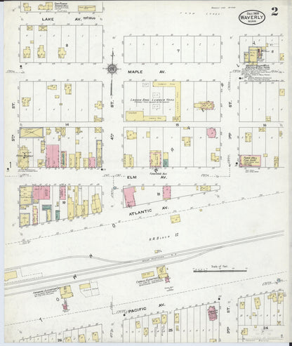 Sanborn Fire Insurance Map from Waverly, Wright County, Minnesota (1909), Sheet #0002 - Complete Map Set gallery image, historic Sanborn map, vintage wall art, Minnesota Minnesota
