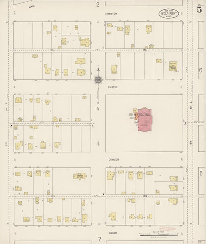 Sanborn Fire Insurance Map from Wolf Point, Roosevelt County, Montana (1920), Sheet #0005 - Complete Map Set gallery image, historic Sanborn map, vintage wall art, Montana Montana