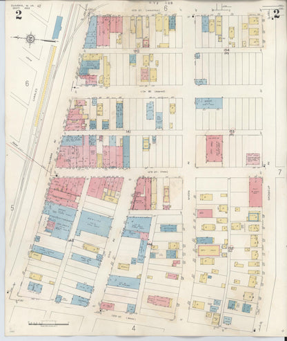Sanborn Fire Insurance Map from Dunbar, Kanawha County, West Virginia (1950), Sheet #0002 - Complete Map Set gallery image, historic Sanborn map, vintage wall art, West Virginia West Virginia