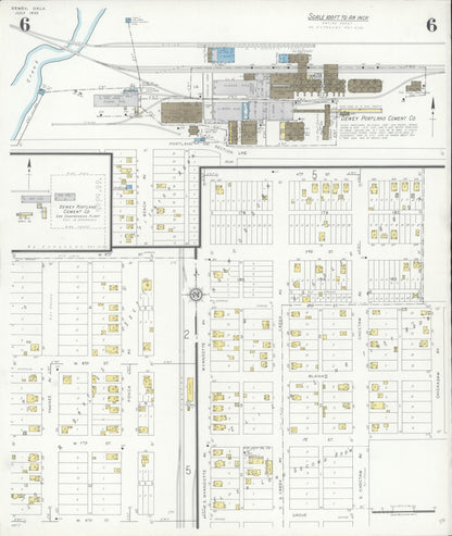Sanborn Fire Insurance Map from Dewey, Washington County, Oklahoma (1935), Sheet #0006 - Complete Map Set gallery image, historic Sanborn map, vintage wall art, Oklahoma Oklahoma