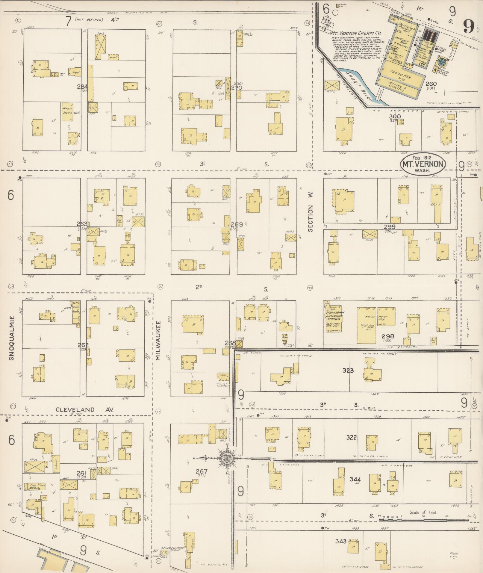 Sanborn Fire Insurance Map from Mount Vernon, Skagit County, Washington (1912), Sheet #0009 - Complete Map Set gallery image, historic Sanborn map, vintage wall art, Washington Washington