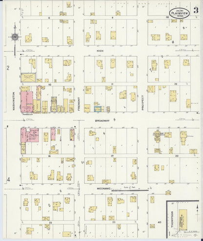 Sanborn Fire Insurance Map from Plainview, Wabasha County, Minnesota (1911), Sheet #0003 - Complete Map Set gallery image, historic Sanborn map, vintage wall art, Minnesota Minnesota