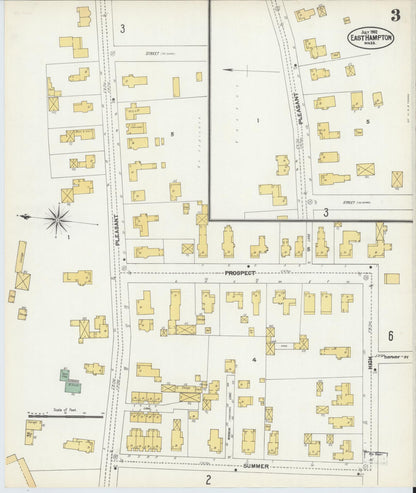 Sanborn Fire Insurance Map from East Hampton, Hampshire County, Massachusetts (1902), Sheet #0003 - Complete Map Set gallery image, historic Sanborn map, vintage wall art, Massachusetts Massachusetts