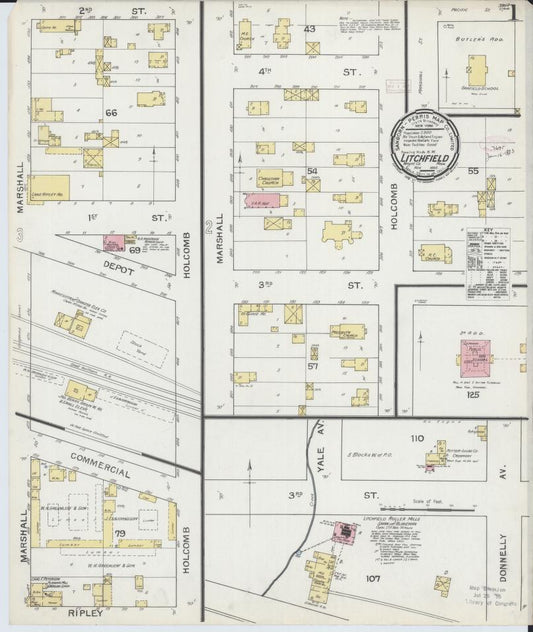 Sanborn Fire Insurance Map from Litchfield, Meeker County, Minnesota. (1892) – Map View