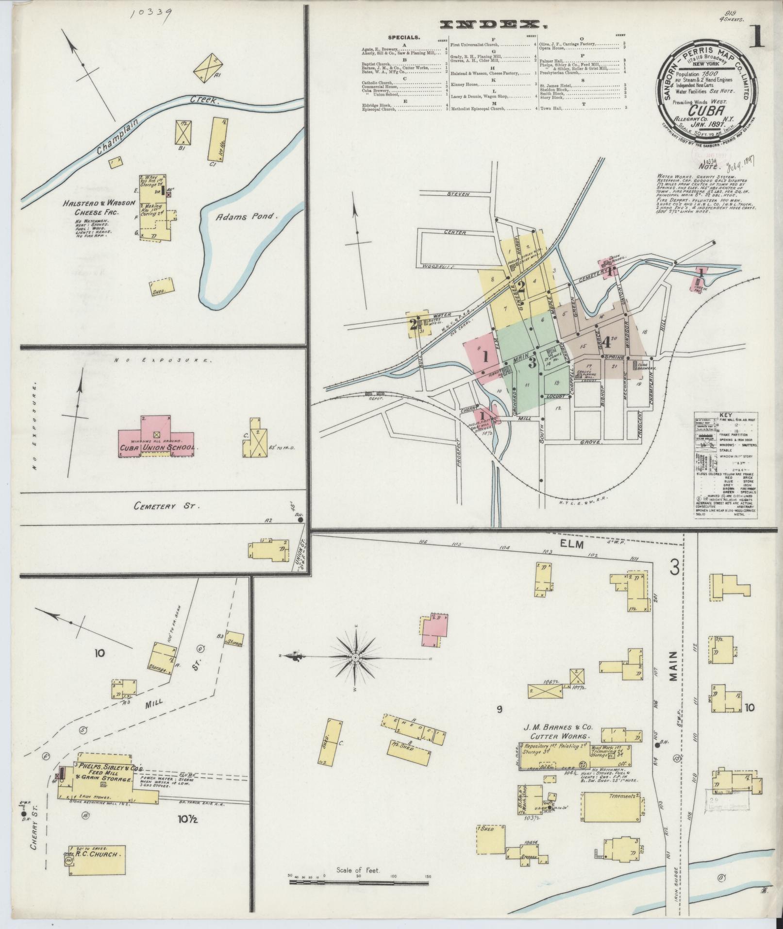 Sanborn Fire Insurance Map from Cuba, Allegany County, New York. (1897) – Historic Sanborn Fire Insurance Map Print