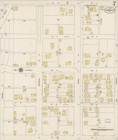 Sanborn Fire Insurance Map from Marshfield, Coos County, Oregon (1920), Sheet #0007 - Complete Map Set gallery image, historic Sanborn map, vintage wall art, Oregon Oregon