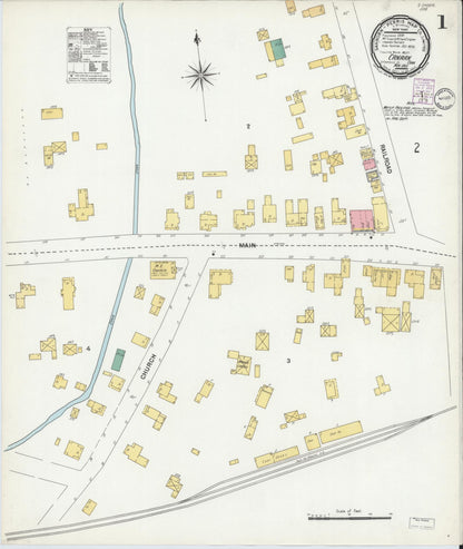 Sanborn Fire Insurance Map from Canaan, Litchfield County, Connecticut (1901), Sheet #0001 - Complete Map Set gallery image, historic Sanborn map, vintage wall art, Connecticut Connecticut