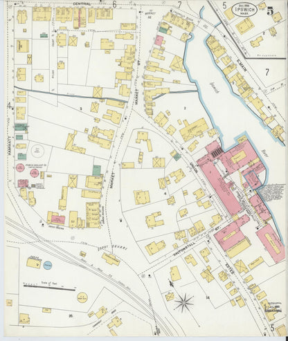 Sanborn Fire Insurance Map from Ipswich, Essex County, Massachusetts (1902), Sheet #0005 - Complete Map Set gallery image, historic Sanborn map, vintage wall art, Massachusetts Massachusetts