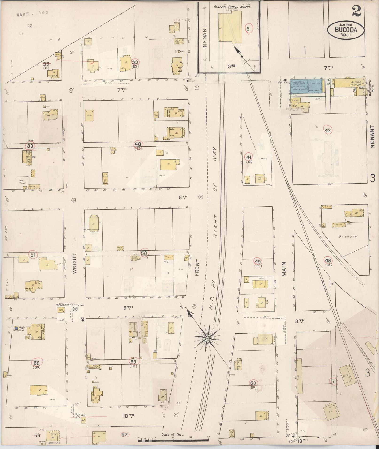 Sanborn Fire Insurance Map from Bucoda, Thurston County, Washington (1930), Sheet #0002 - Complete Map Set gallery image, historic Sanborn map, vintage wall art, Washington Washington