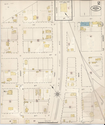 Sanborn Fire Insurance Map from Bucoda, Thurston County, Washington (1930), Sheet #0002 - Complete Map Set gallery image, historic Sanborn map, vintage wall art, Washington Washington