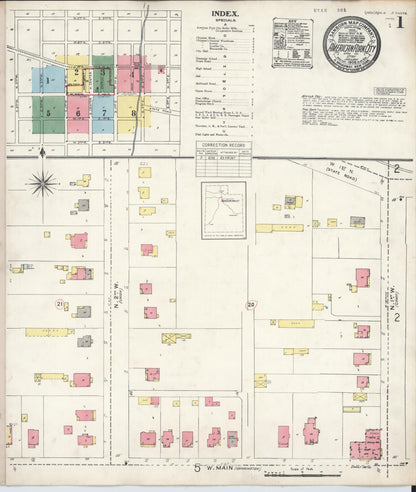 Sanborn Fire Insurance Map from American Fork, Utah County, Utah (1938), Sheet #0001 - Complete Map Set gallery image, historic Sanborn map, vintage wall art, American Fork Utah