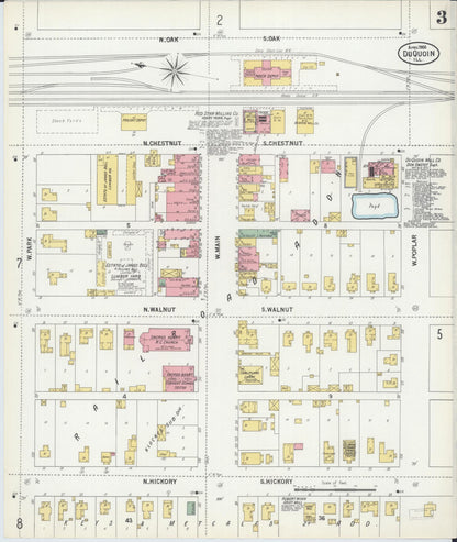 Sanborn Fire Insurance Map from Du Quoin, Perry County, Illinois (1900), Sheet #0003 - Complete Map Set gallery image, historic Sanborn map, vintage wall art, Illinois Illinois