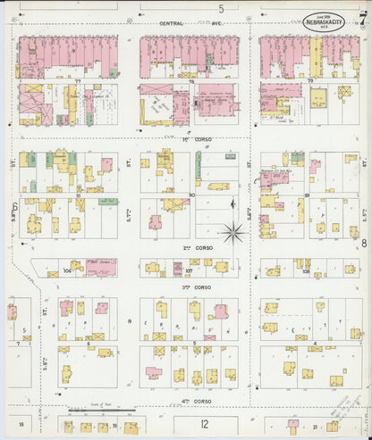 Sanborn Fire Insurance Map from Nebraska City, Otoe County, Nebraska (1899), Sheet #0007 - Complete Map Set gallery image, historic Sanborn map, vintage wall art, Nebraska Nebraska
