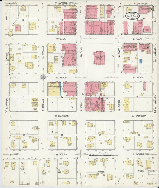 Sanborn Fire Insurance Map from Albany, Gentry County, Missouri (1916), Sheet #0004 - Historic Sanborn Fire Insurance Map Print, vintage old map wall art, antique decor, genealogy gift, Missouri Missouri map