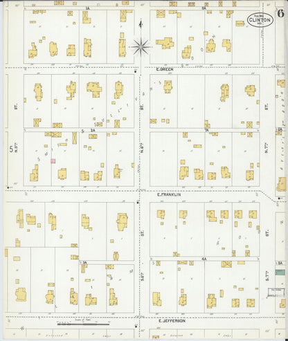 Sanborn Fire Insurance Map from Clinton, Henry County, Missouri (1902), Sheet #0006 - Complete Map Set gallery image, historic Sanborn map, vintage wall art, Missouri Missouri