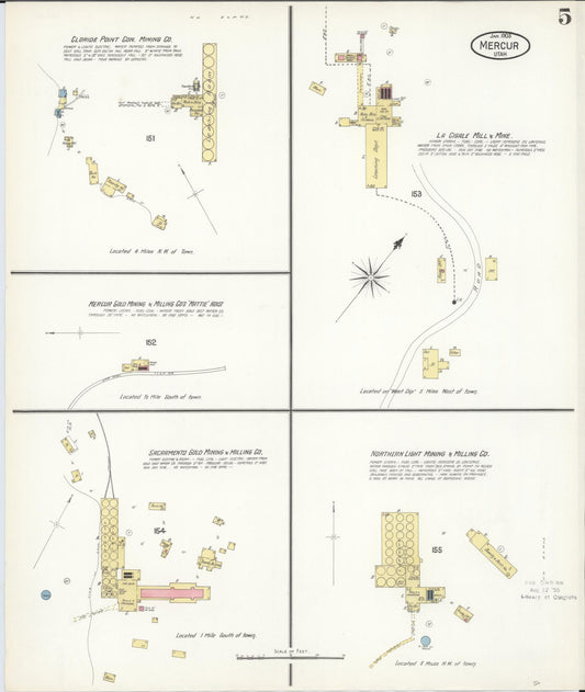 Sanborn Fire Insurance Map from Mercur, Toele County, Utah (1903), Sheet #0005 - Historic Sanborn Fire Insurance Map Print, vintage old map wall art, antique decor, genealogy gift, Utah Utah map
