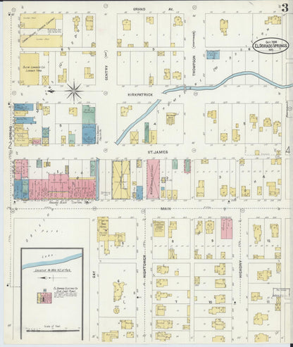 Sanborn Fire Insurance Map from Eldorado Springs, Cedar County, Missouri (1906), Sheet #0003 - Complete Map Set gallery image, historic Sanborn map, vintage wall art, Missouri Missouri