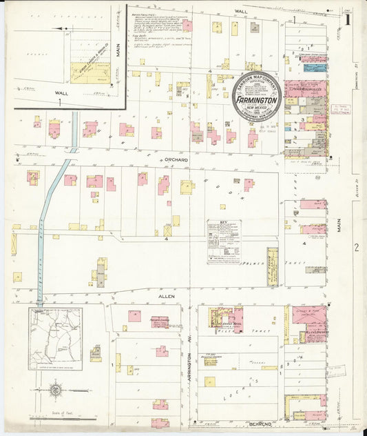 Sanborn Fire Insurance Map from Farmington, San Juan County, New Mexico. (1913) – Historic Sanborn Fire Insurance Map Print