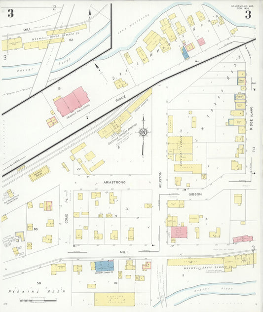 Sanborn Fire Insurance Map from Galesville, Trempealeau County, Wisconsin (1932), Sheet #0003 - Historic Sanborn Fire Insurance Map Print, vintage old map wall art, antique decor, genealogy gift, Wisconsin Wisconsin map
