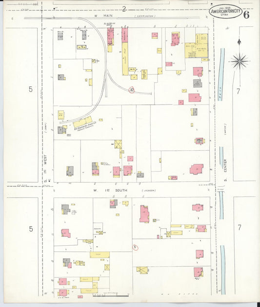 Sanborn Fire Insurance Map from American Fork, Utah County, Utah (1938), Sheet #0006 - Historic Sanborn Fire Insurance Map Print, vintage old map wall art, antique decor, genealogy gift, American Fork Utah map