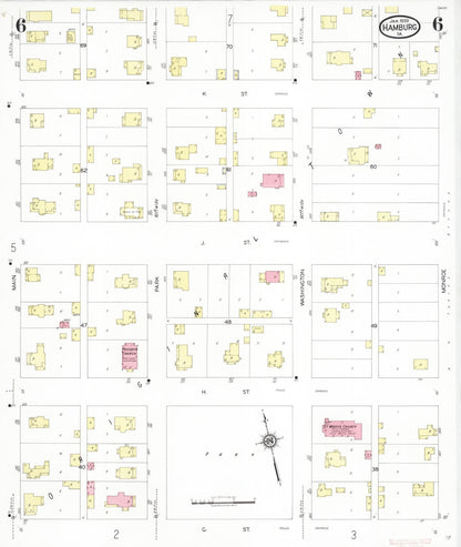 Sanborn Fire Insurance Map from Hamburg, Fremont County, Iowa (1930), Sheet #0006 - Historic Sanborn Fire Insurance Map Print