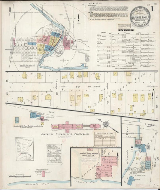 Sanborn Fire Insurance Map from Granite Falls, Yellow Medicine And Chippewa Counties, Minnesota. (1941) – Map View