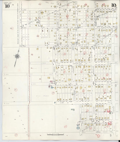 Sanborn Fire Insurance Map from Lamesa, Dawson County, Texas (1948), Sheet #0010 - Complete Map Set gallery image, historic Sanborn map, vintage wall art, Texas Texas