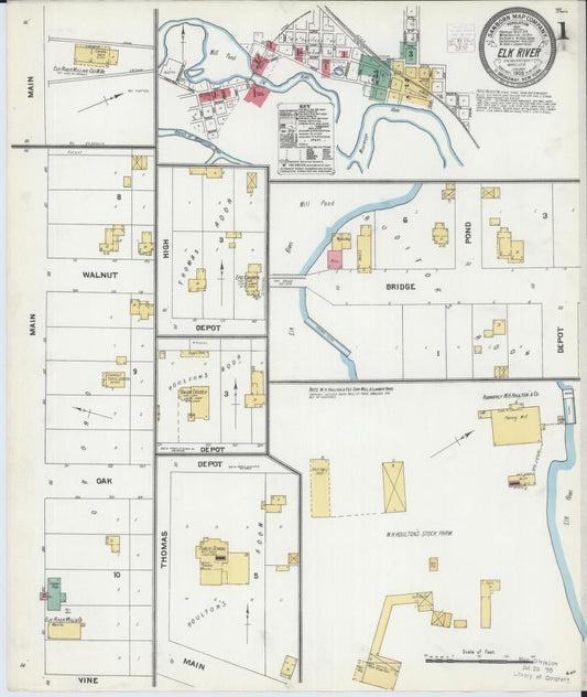 Sanborn Fire Insurance Map from Elk River, Sherburne County, Minnesota. (1905) – Map View