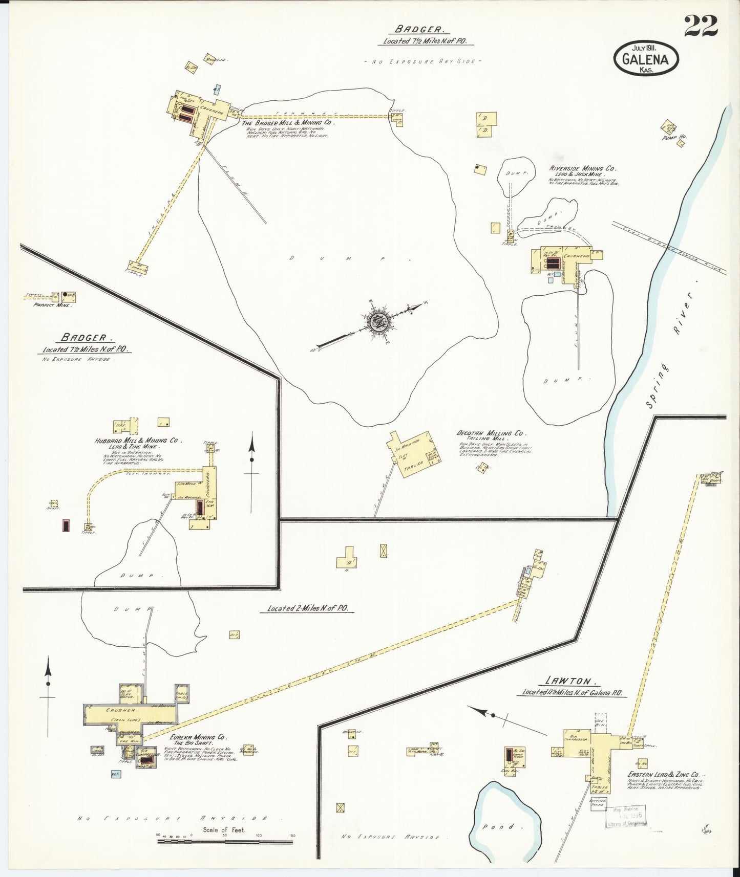 Sanborn Fire Insurance Map from Galena, Cherokee County, Kansas (1911), Sheet #0022 - Complete Map Set gallery image, historic Sanborn map, vintage wall art, Kansas Kansas