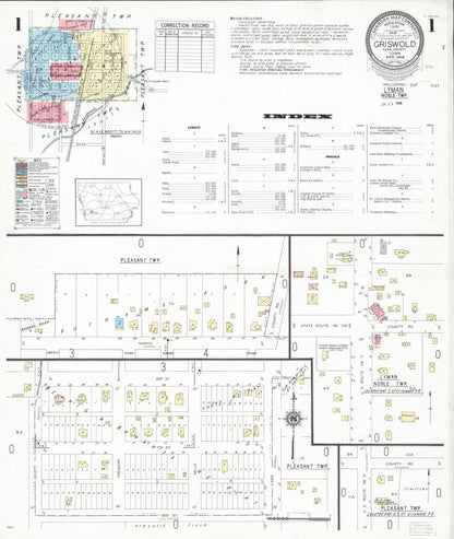 Sanborn Fire Insurance Map from Griswold, Cass County, Iowa (1948), Sheet #0001 - Historic Sanborn Fire Insurance Map Print