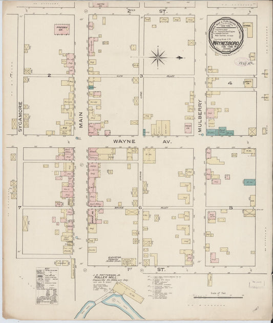 Sanborn Fire Insurance Map from Waynesboro, Independent Cities, Virginia. (1886) – Historic Sanborn Fire Insurance Map Print
