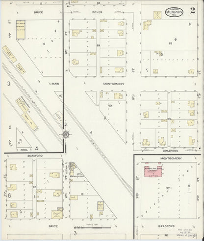 Sanborn Fire Insurance Map from Memphis, Hall County, Texas (1914), Sheet #0002 - Complete Map Set gallery image, historic Sanborn map, vintage wall art, Texas Texas