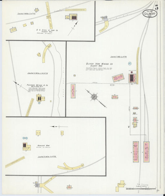 Sanborn Fire Insurance Map from Gilbert, Saint Louis County, Minnesota (1912), Sheet #0005 - Historic Sanborn Fire Insurance Map Print, vintage old map wall art, antique decor, genealogy gift, Minnesota Minnesota map