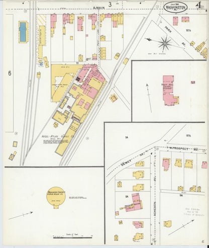 Sanborn Fire Insurance Map from Washington, Washington County, Pennsylvania (1904), Sheet #0004 - Complete Map Set gallery image, historic Sanborn map, vintage wall art, Sanborn Fire Insurance Map from Washington Washington