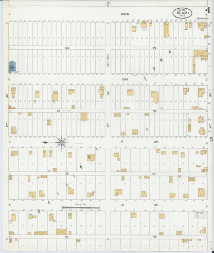 Sanborn Fire Insurance Map from Miami, Ottawa County, Oklahoma (1900), Sheet #0004 - Complete Map Set gallery image, historic Sanborn map, vintage wall art, Oklahoma Oklahoma