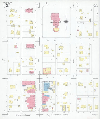 Sanborn Fire Insurance Map from Janesville, Waseca County, Minnesota (1947), Sheet #0002 - Complete Map Set gallery image, historic Sanborn map, vintage wall art, Minnesota Minnesota